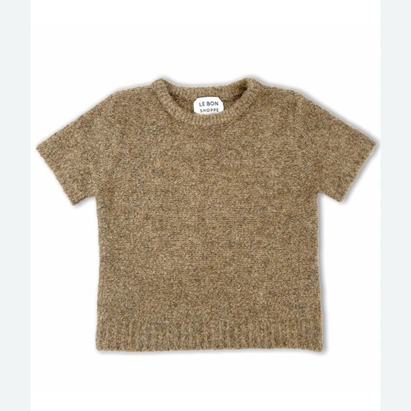 Cream and Tan Knit Sweater with Crew Neck - Picture 8 of 10